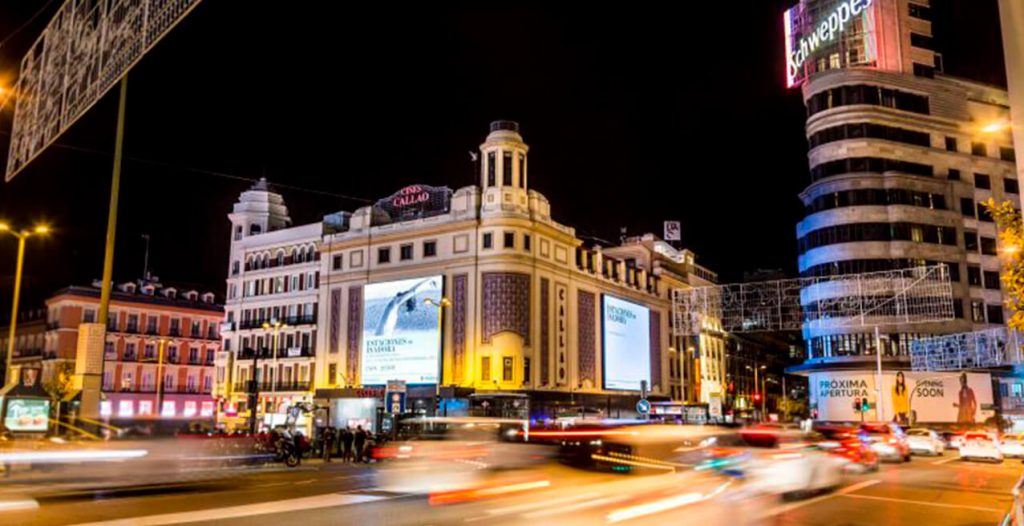 CALLAO CITY LIGHTS, HOSTS OF OUTDOOR ADVERTISING IN MADRID