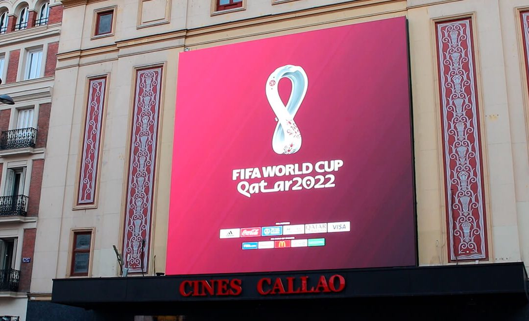 CALLAO CITY LIGHTS, CHOSEN TO PRESENT THE LOGO OF THE QATAR 2022 WORLD CUP IN SPAIN