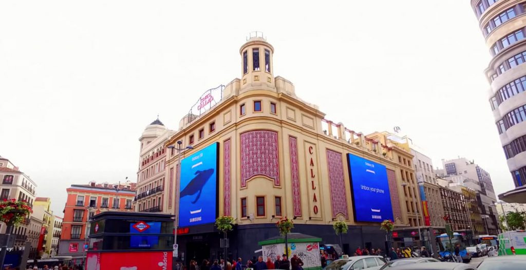 SAMSUNG HOSTS A SYNCHRONISED ACTION ON THE SCREENS OF GRAN VÍA