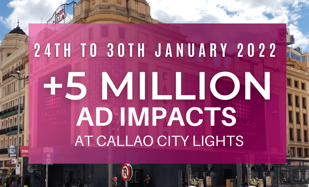 MORE THAN 5 MILLION IMPACTS, A RECORD NUMBER IN THE HISTORY OF CALLAO CITY LIGHTS