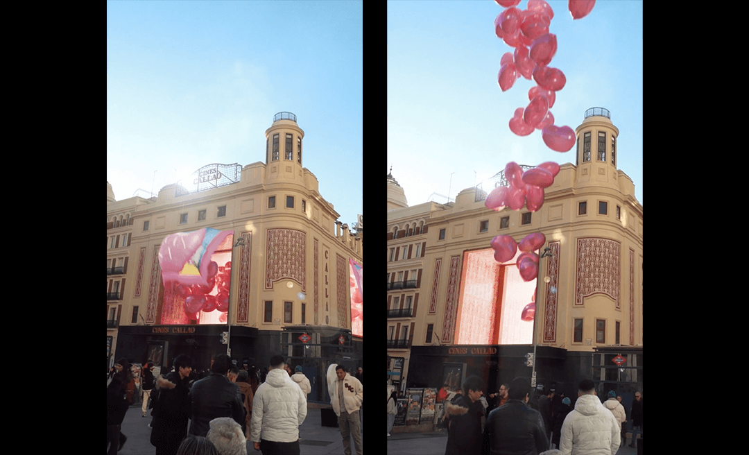 CALLAO CITY LIGHTS LLENA DE CORAZONES EL CENTRO DE MADRID