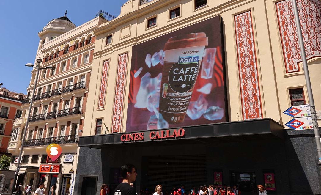 KAIKU FLOODS MADRID’S GRAN VIA WITH ICED COFFEE