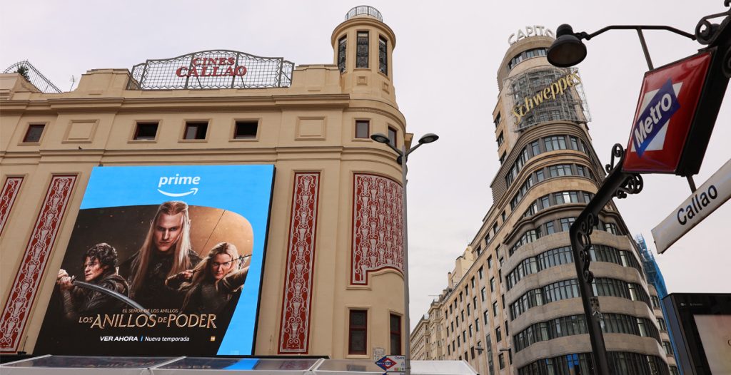 PRIME LOS ANILLOS DEL PODER OOH CALLAO MADRID