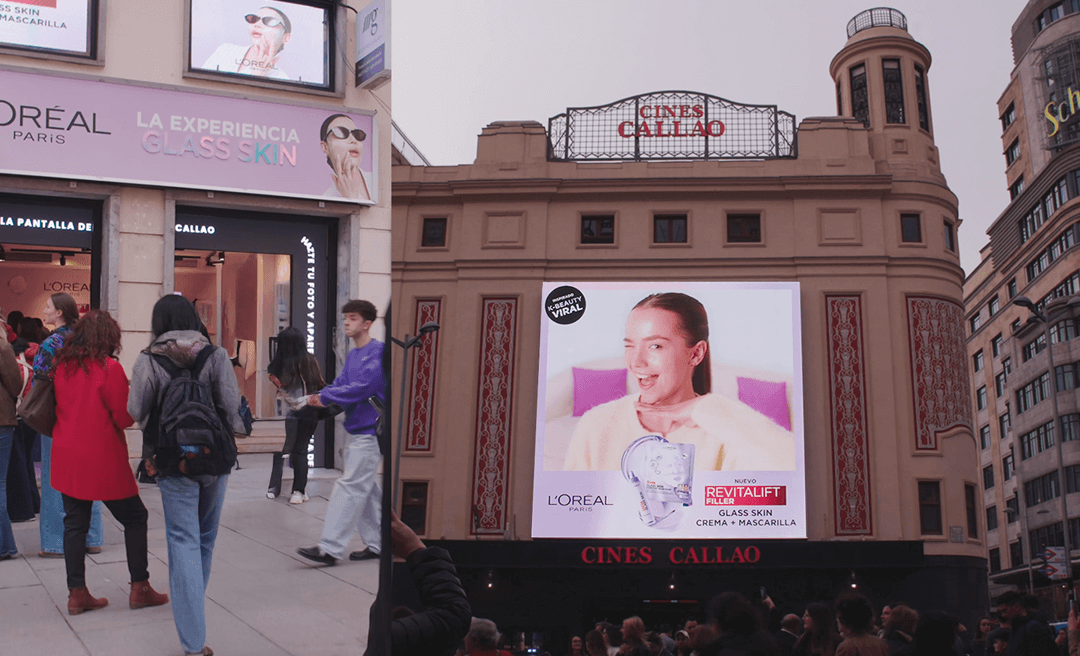 L’ORÉAL PARIS MUESTRA EL EFECTO ‘GLASS SKIN’ CON UNA ACCIÓN ESPECIAL EN CALLAO CITY LIGHTS