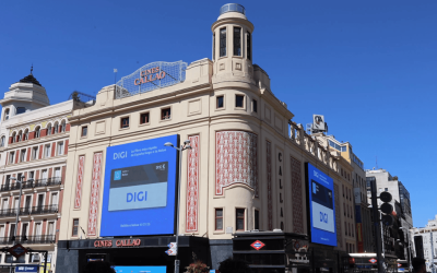 LAS PANTALLAS DE CALLAO CITY LIGHTS RETRANSMITEN EN DIRECTO LA SALIDA A BOLSA DE DIGI EN ESPAÑA