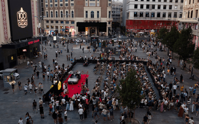 CINES CALLAO CONVIRTIÓ LA PLAZA DEL CALLAO EN UN CINE DE VERANO PARA CELEBRAR SUS 100 AÑOS  CON MADRID